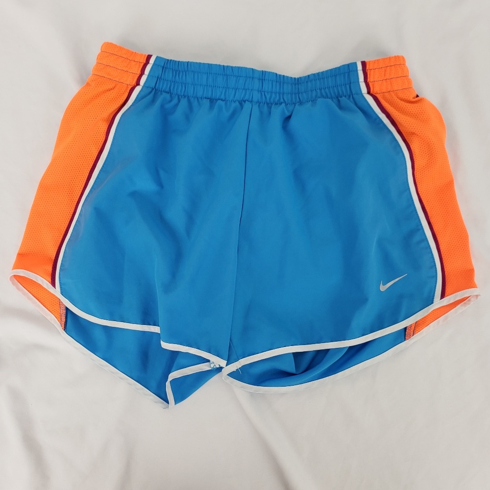 Nike DriFit Women's Running Shorts S Blue Orange